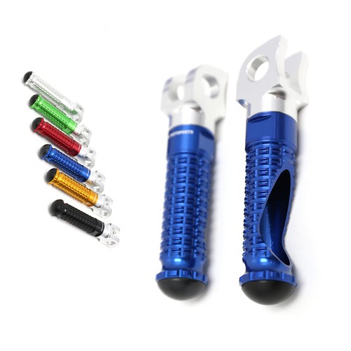 Blue CNC MPRO Front Foot Pegs For Triumph Thunderbird 885 97 98 99 00 01 02 03 - Imagen 4 de 7