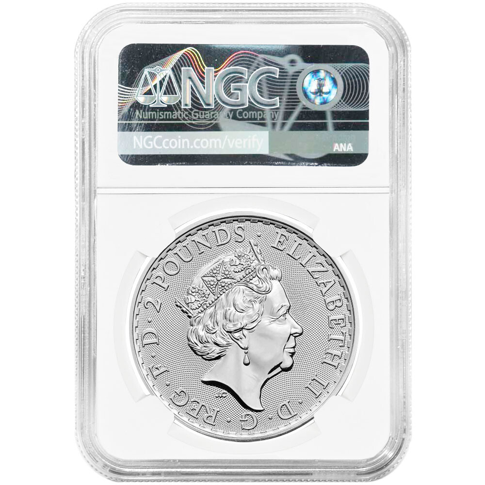 2023 U.K. 2 Pound Silver Britannia .999 1 oz NGC MS69 ER