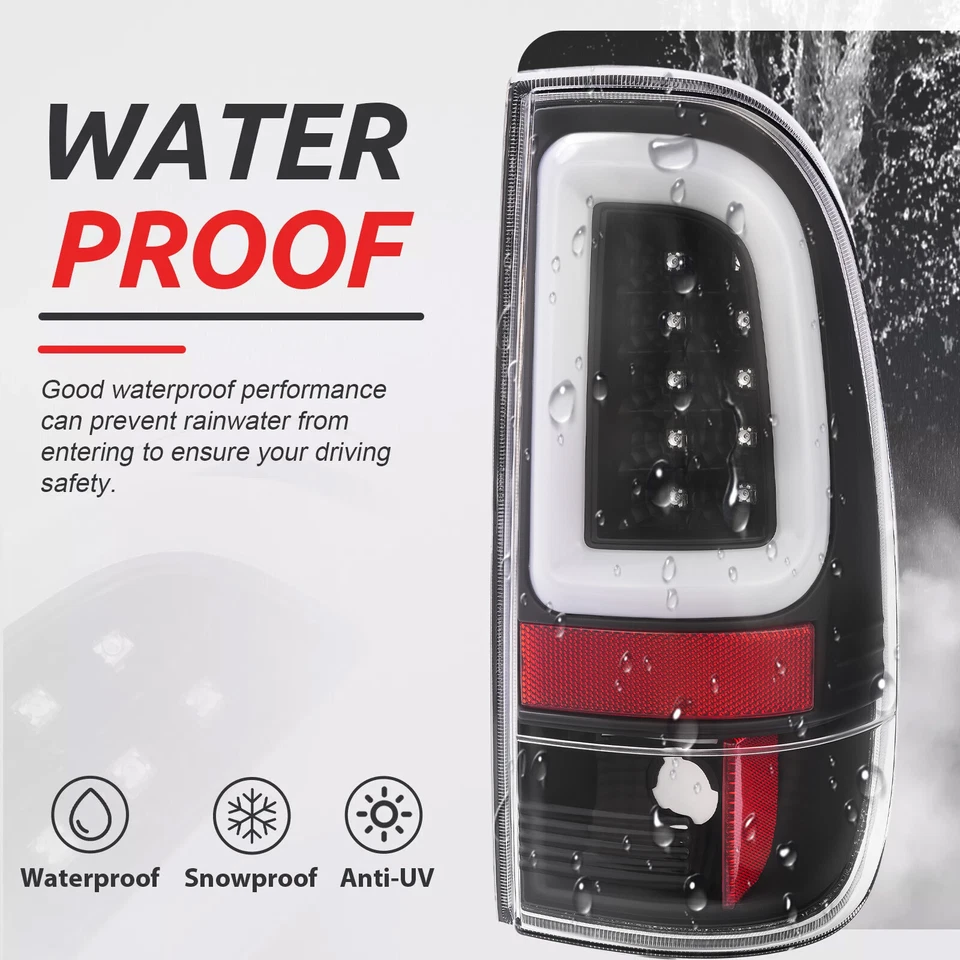 For 1997-2003 Ford F150 99-07 F250 F350 SD LED Tube Tail Lights Brake Lamps - Image 3 of 4