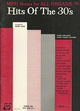Hits of the 30 s Music Book Vintage Sheet Music