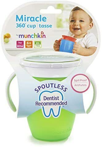 Munchkin Miracle 360 Trainer Cup, Green/Blue, 7 oz/207 ml, 2 Pack - Picture 7 of 8