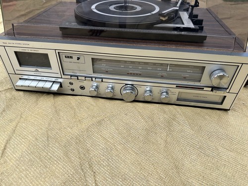SEARS AM FM Stereo System Electronic Frequency Display Tape Player 8 Untested