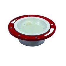 Jones Stephens 3  x 4  PVC Closet Flange with Metal Ring and Knockout pack of 25