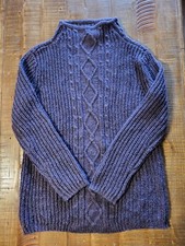 Villager Sport Liz Claiborne Size S Acrylic Wool Mohair Blend Purple Sweater