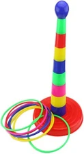 18-inch colorful plastic sports ring game set (for children)