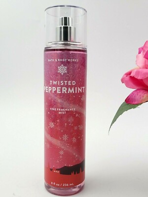 Bath and Body Works TWISTED PEPPERMINT Fine Fragrance Mist Spray 8 OZ *New*