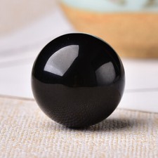 Asian Rare Natural Quartz Black Magic Crystal Healing Ball Sphere 60mm Stand