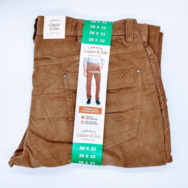 (3) Mens Copper & OAK Supply Co 38x32 Stretch Corduroy Pants Khaki Olive for sale online eBay