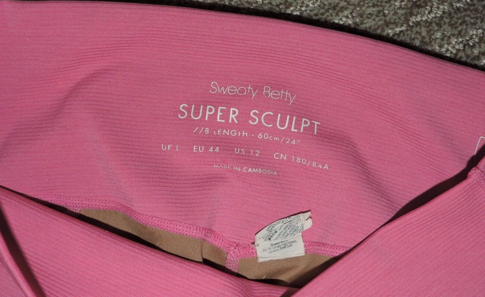 sweaty-betty super sculpt 7/8 leg pocket poly/elastane leggings
