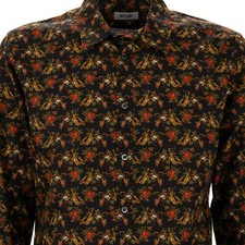 Chemise Homme Moschino Vintage Manches Longues Imprimé Visages - Taille M