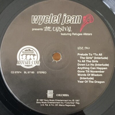 Wyclef Jean The Carnival 2LP レコード Amazon.com: Wyclef Jean Presents Carnival Featuring Refugee