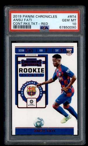 67850090 Ansu Fati 2019 Contenders Chronicles RC Red PSA 10 Gem Mint Barcelona