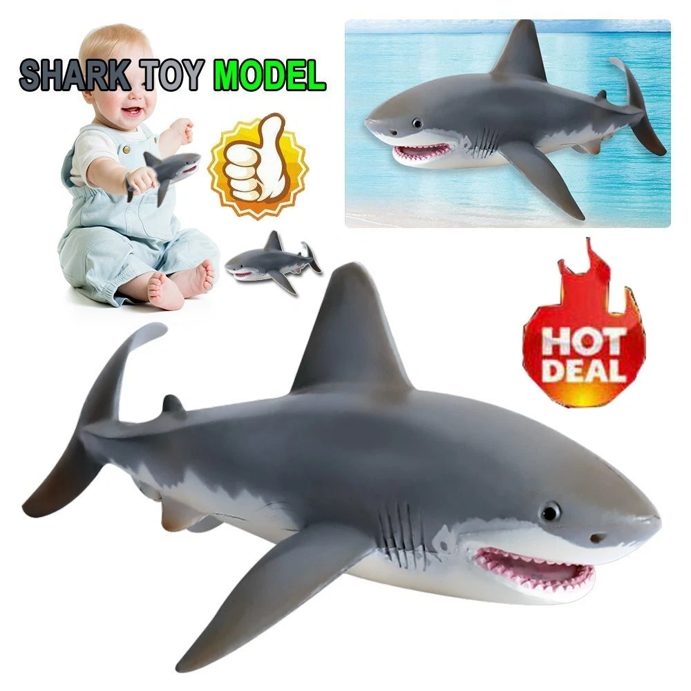 Lifelike shark toy deals