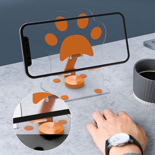 Cute Phone Stand Height Adjustable Phone Desktop Mount Acrylic Cat Claw Stand - 第 1/14 張圖片