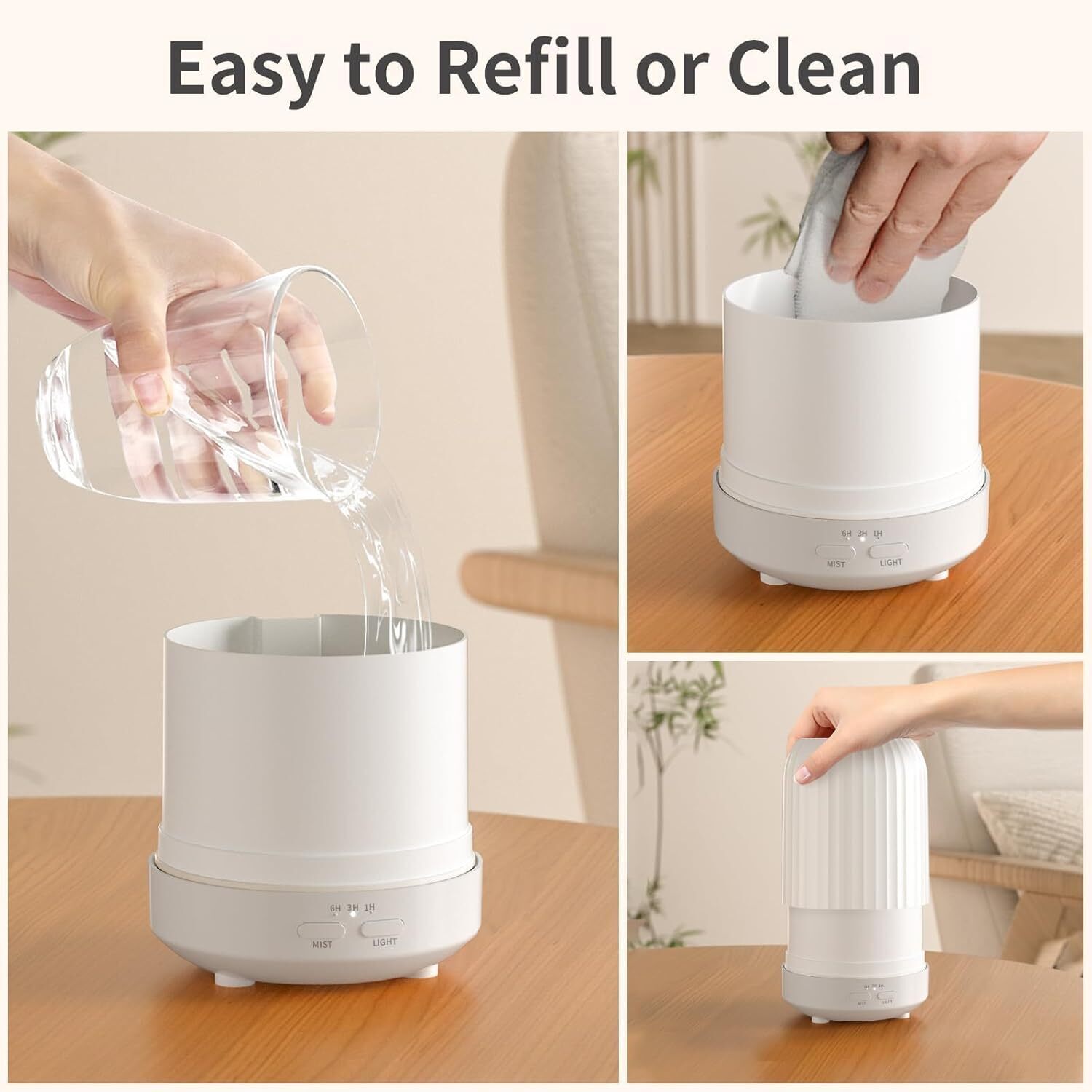 250ML Essential Oil Diffuser for Bedroom Quiet for Home w/ 7 LED Colors Timer US