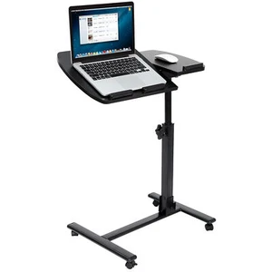 Mobile réglable hauteur ordinateur portable stand Notebook Rolling ordinateur portable bureau W/ 4 Roulettes