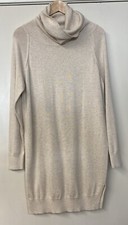 Lole Women's Small Cream Turtleneck Long Sleeve Sheath Knit Sweater Dress