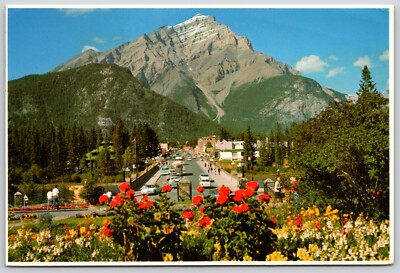 Postcard Alberta Banff Avenue Cascade Mountains Rock Gardens Bow River Bridge