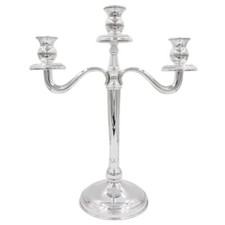 Candélabre Argent Massif avec Trois Branches Empire 