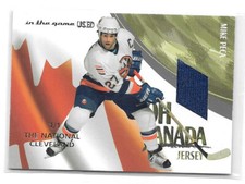 2003-04 In the Game-Used Signature Oh Canada Jersey Cleveland 1/1 Mike Peca