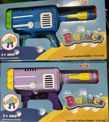 Bubble Machine Bubbler Gun 36 Hole Automatic Toy Gun 2 Bubble Making Guns