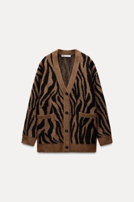 新品　Cardigan Jacket Animal Print Womens Cardigan Sweaters with Pockets Winter Fall Outfits