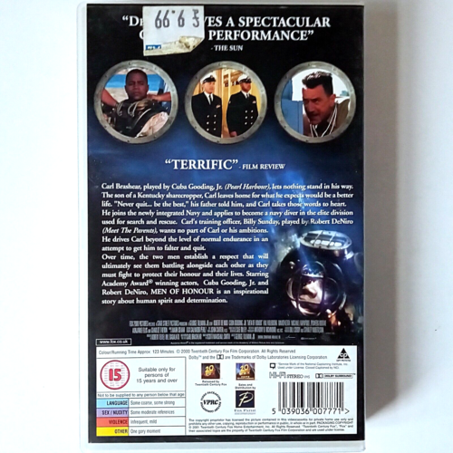Men Of Honour (VHS Cassette, 2000 20th Century Fox) Tested - Robert De Niro - Picture 2 of 6