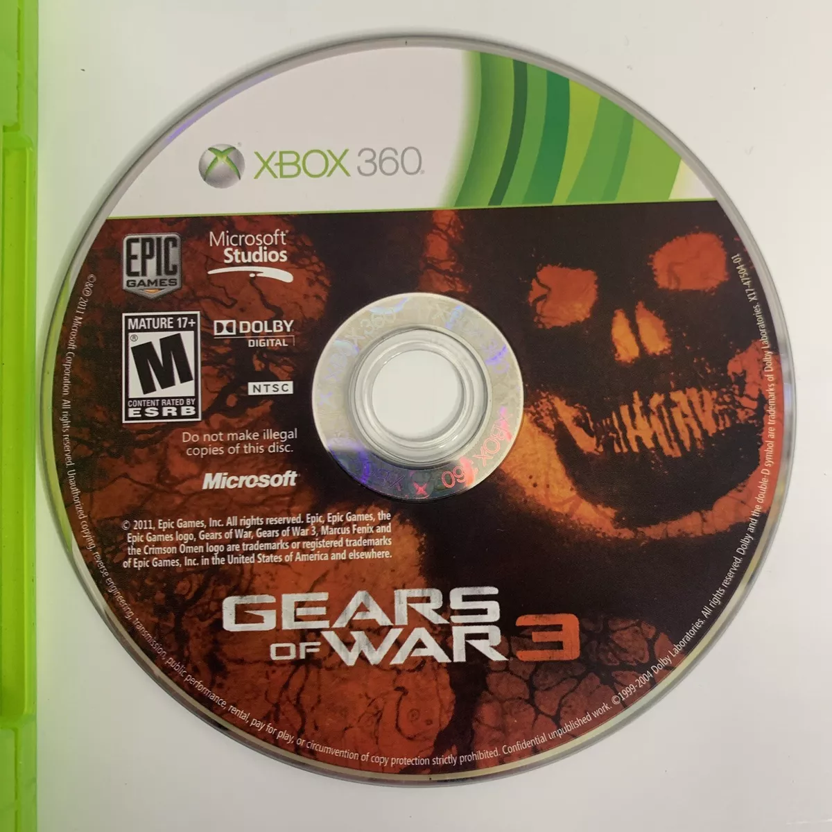 Gears of War 3 (Xbox 360, 2011) ~ Pre-owned/Gamestop ~ Tested & Works!  885370201215