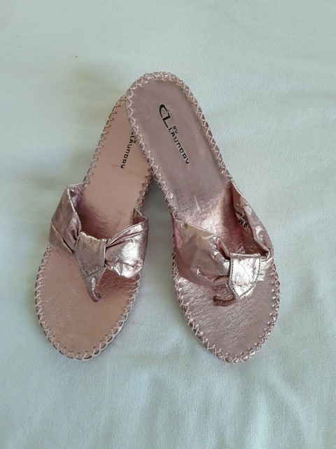 CL by Laundry Womens Size 9 Metallic Pink Flip-flops NEW | eBay