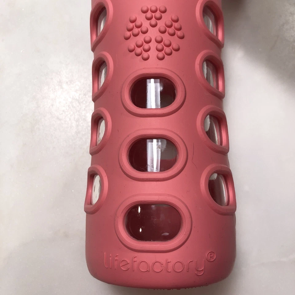 Life Factory Glass Bottle Lot Of 4 Silicone Grip Sleeve Water Drink 14  & 12oz - Image 3 of 4