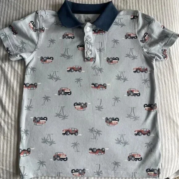 Kids Headquarters Boys' 2-Piece Polo & Shorts Set – Size 6 – White/Heather Dust - Image 4 of 4