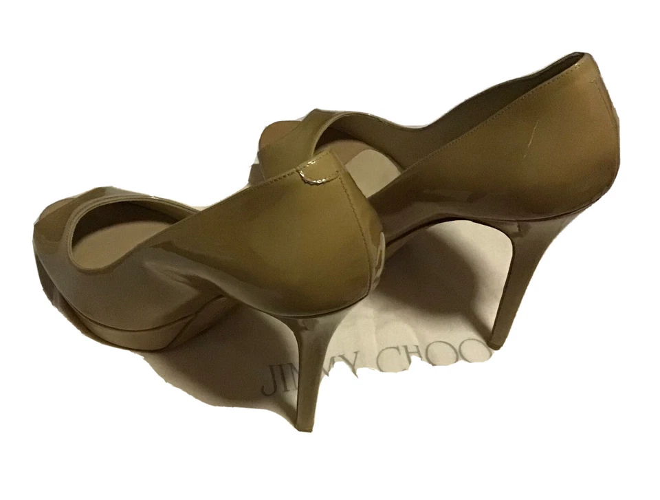 BOMBAS CLÁSICAS PLATAFORMA CHAROL JIMMY CHOO COSMIC 120 NUEVAS EN CAJA Talla 9 Foto 2 de 4