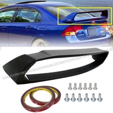 Unpainted Mugen Style Rr Rear Trunk Spoiler Wing For 06-11 Honda Civic 4dr Sedan