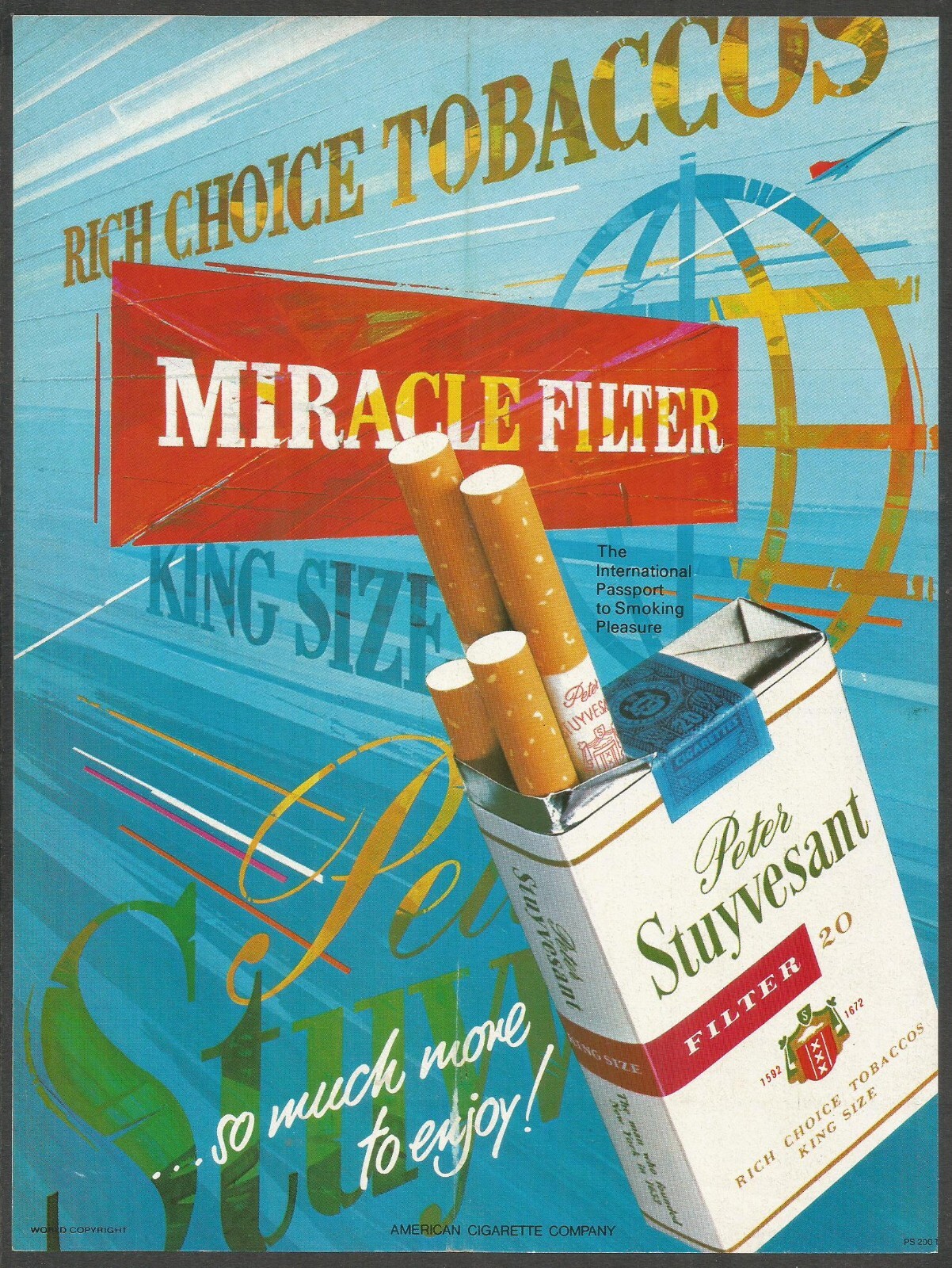 PETER STUYVESANT Cigarettes Miracle Filter 1985 Vintage Print Ad eBay