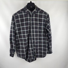 Wolverine Shirt Men Large Multi Black Plaid Cotton Flannel Button Down Logo