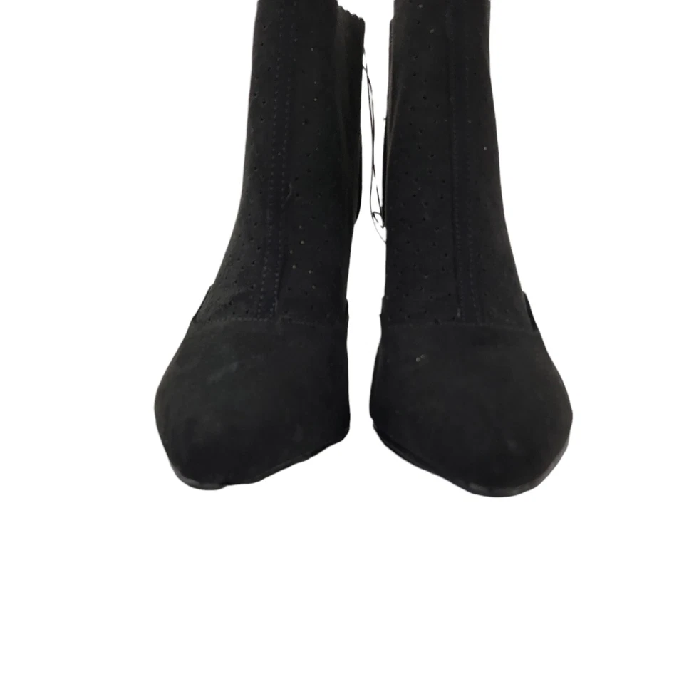 Botín Liz Claiborne Serina Talla 10 Espalda Cremallera Punta Punta Stiletto Negro Foto 4 de 4