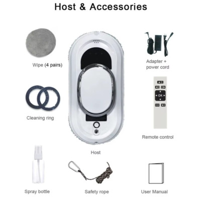 Smart Window Cleaning Robot Vacuum | Remote Control Glass Cleaner for Home