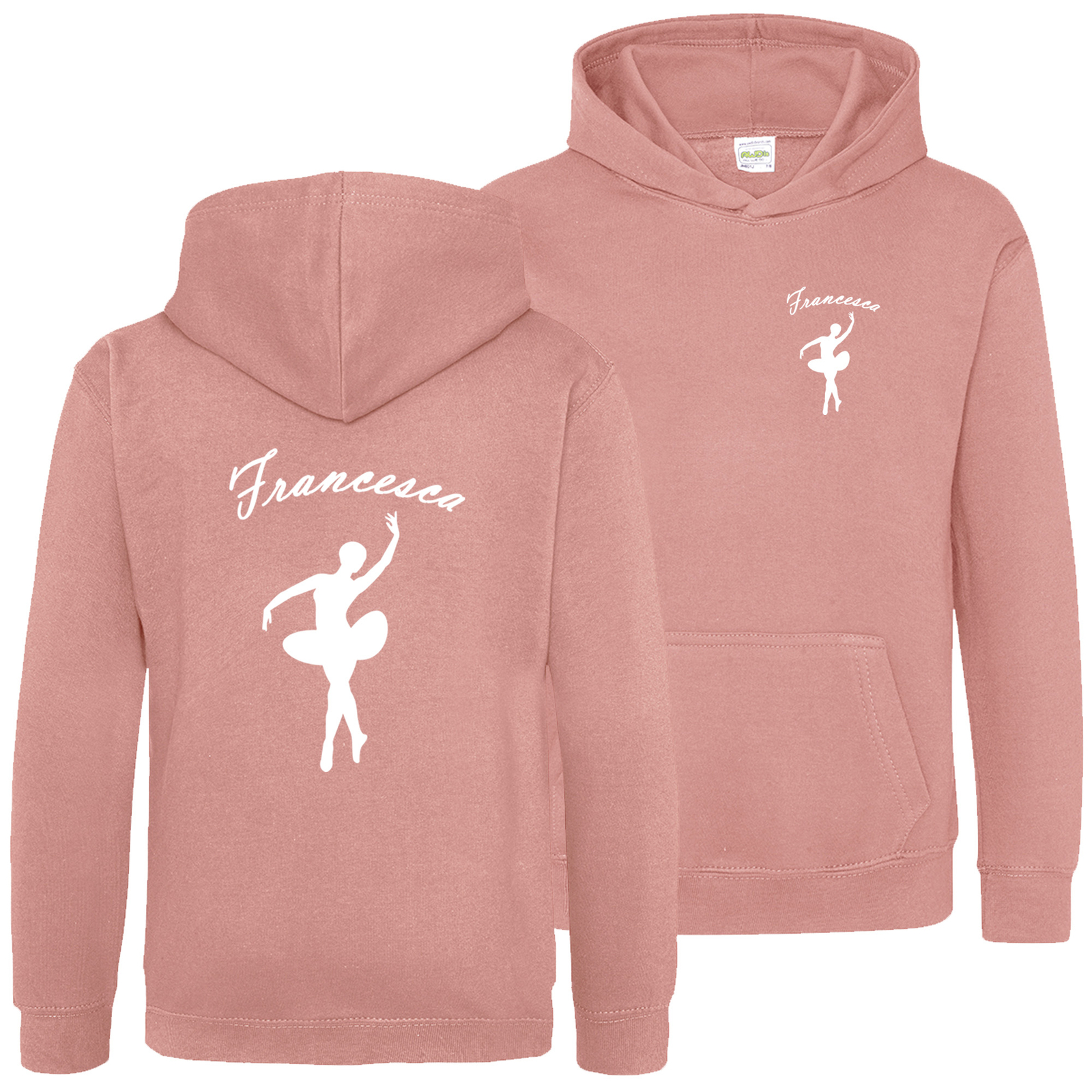 Bailarina Personalizada Sudadera con Capucha Niñas Cumpleaños Niña Zapatilla Punta Zapato Tutú Th...