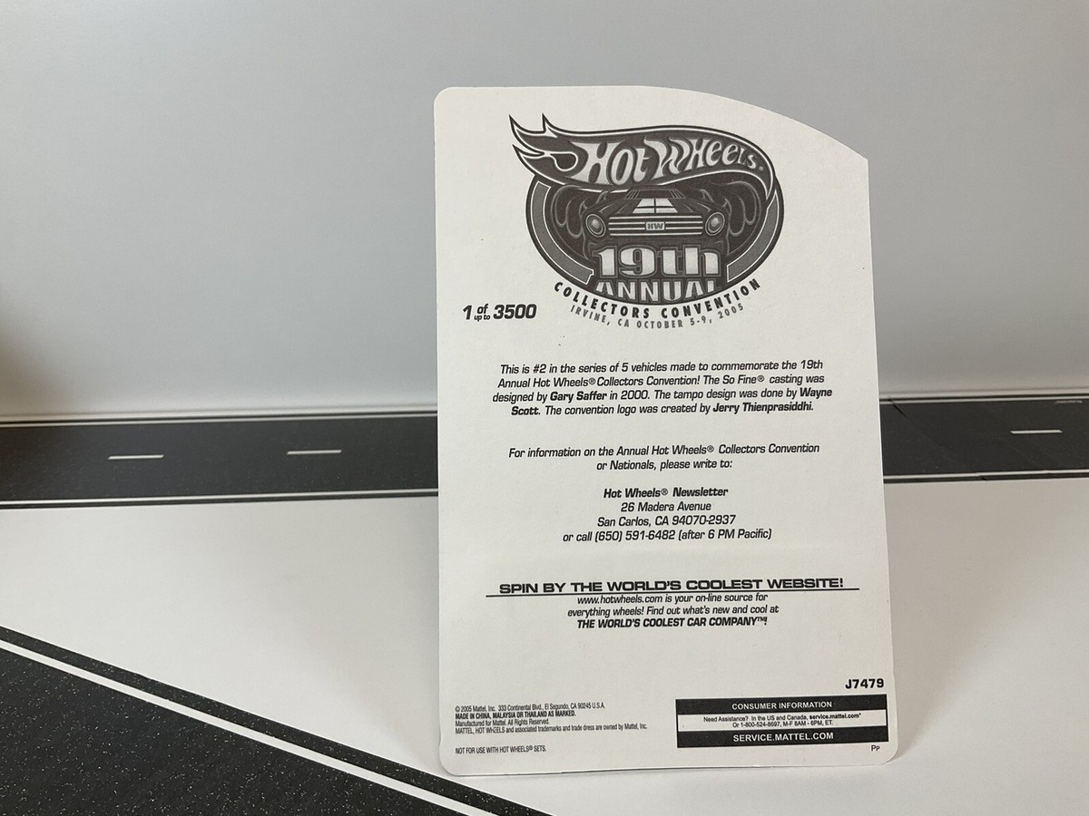 Hot Wheels 19th Annual Collectors Convention So Fine 1/3500 | eBay