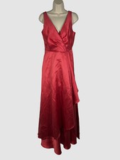 895 Sachin Babi Women's Red Jess Pleated Wrap Gown Dress Size 6