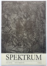 Spektrum Vierteljahres Zeitschrift F&uuml;r Originalgrafik Und Dichtung Nr. 20 1963