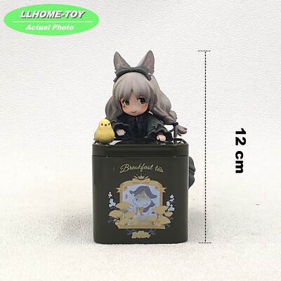 Anime tea time cats cute girls tea canister PVC Figure Action Statue Toy Gift