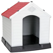  Dog House for Small to Medium Sized Outdoor Water Resistant For Backyard Red