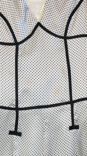 Shelli Segal Dress -Trim White With Black Polkadot Dress Size Small - Picture 6 of 8