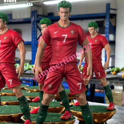712N Studio Roronoa Zoro Football Resin Statue One Piece 37cm in