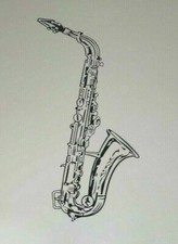 Saxophone Brass Music Musical Instrument Sax Vinyl Wall Sticker Decal 
