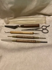 lot of five w holder ceramics pottery tools Duncan Double Kemper pallet knife