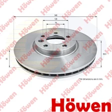 Fits VW Transporter 2003- 1.0 1.9 TDi 2.0 3.2 Brake Disc Front Howen #1
