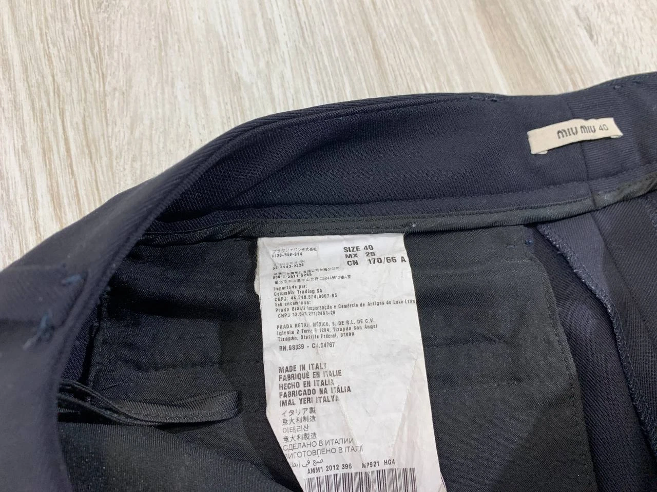 Pantaloni da donna blu MIU MIU taglia 40