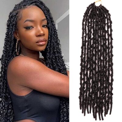 Synthetic 18inch Butterfly Locs Crochet Hair Soft Locs Crochet Braids 